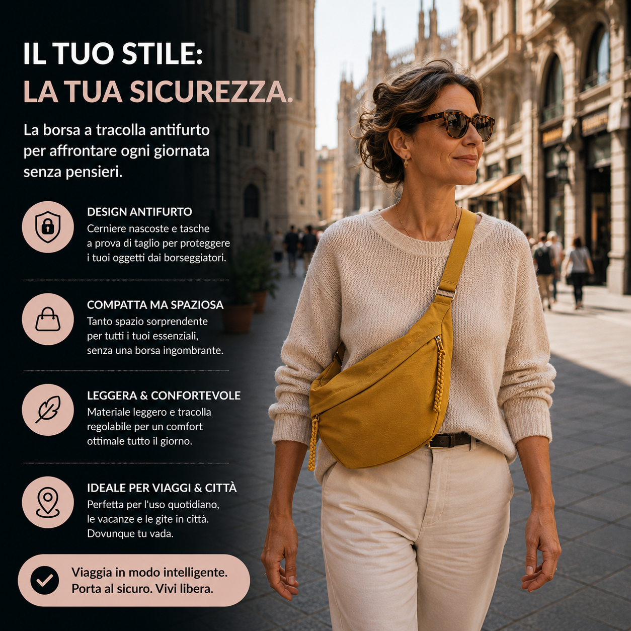 Luce | Bolso Bandolera Ocre