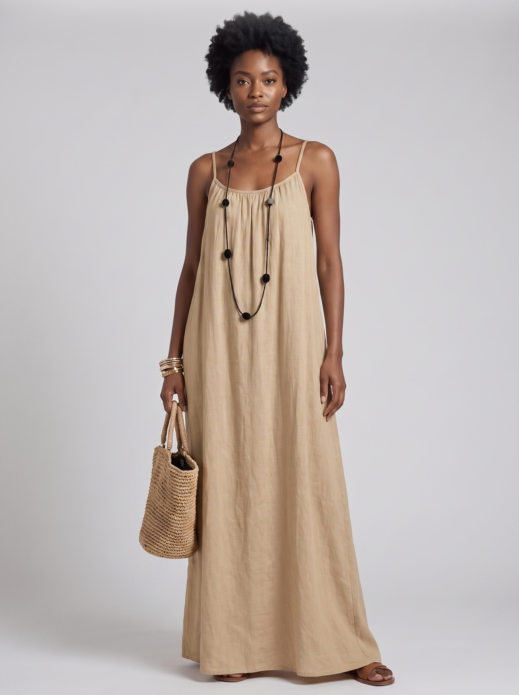 Vestido Espalda Escultural con Tirantes Ajustables