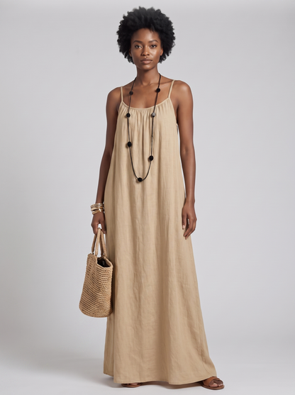 Vestido Espalda Escultural con Tirantes Ajustables