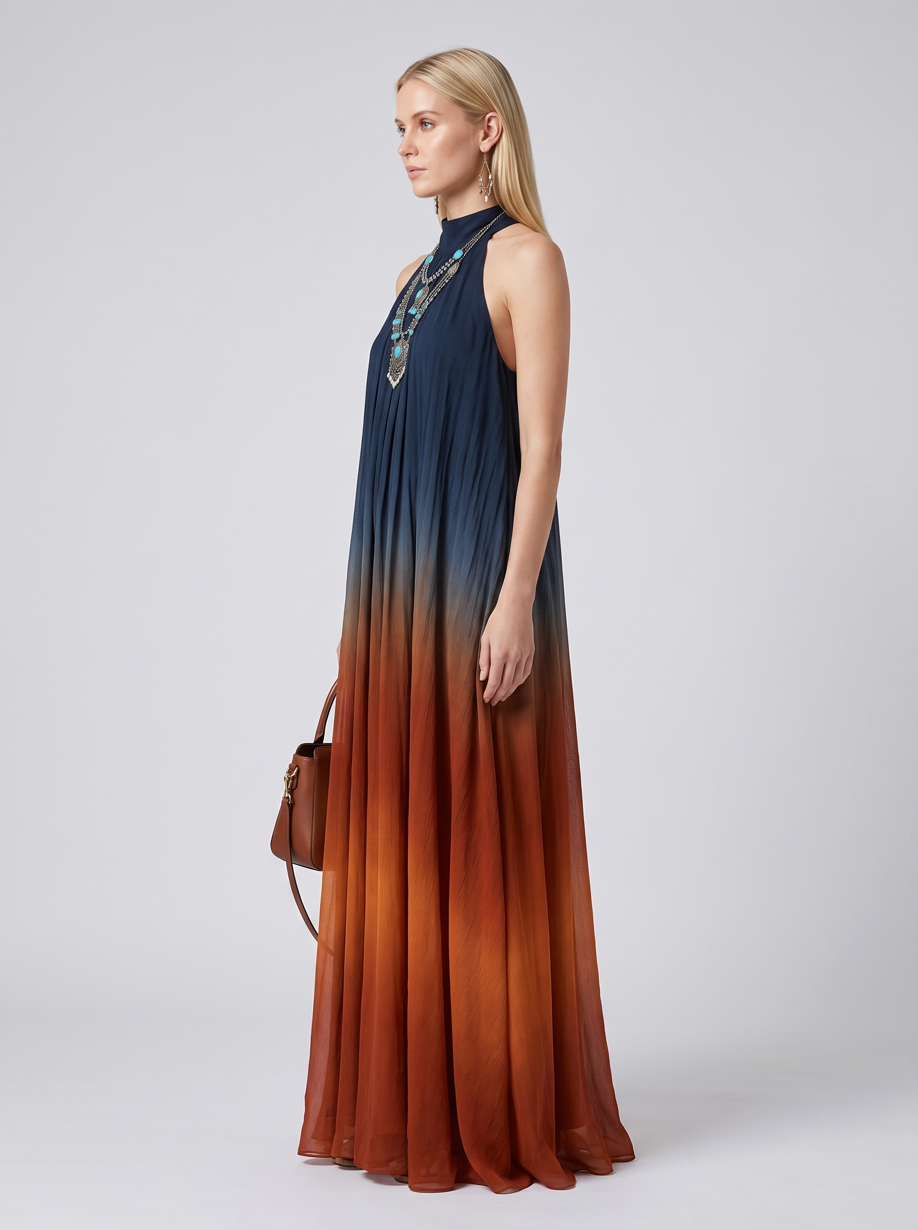 Paula | Vestido Largo Halter Degradado