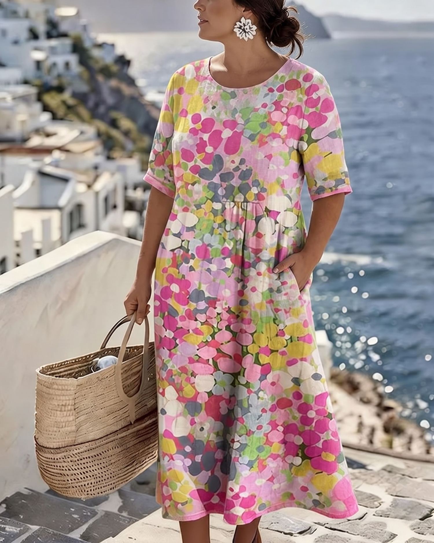 Fioralba | Vestido Midi Floral Elegante