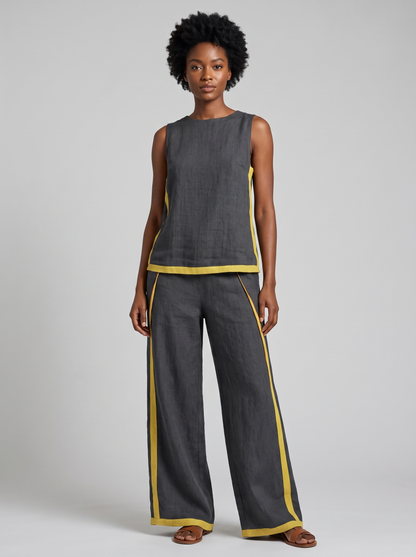 Ursula | Conjunto Chaleco y Pantalón Bicolor