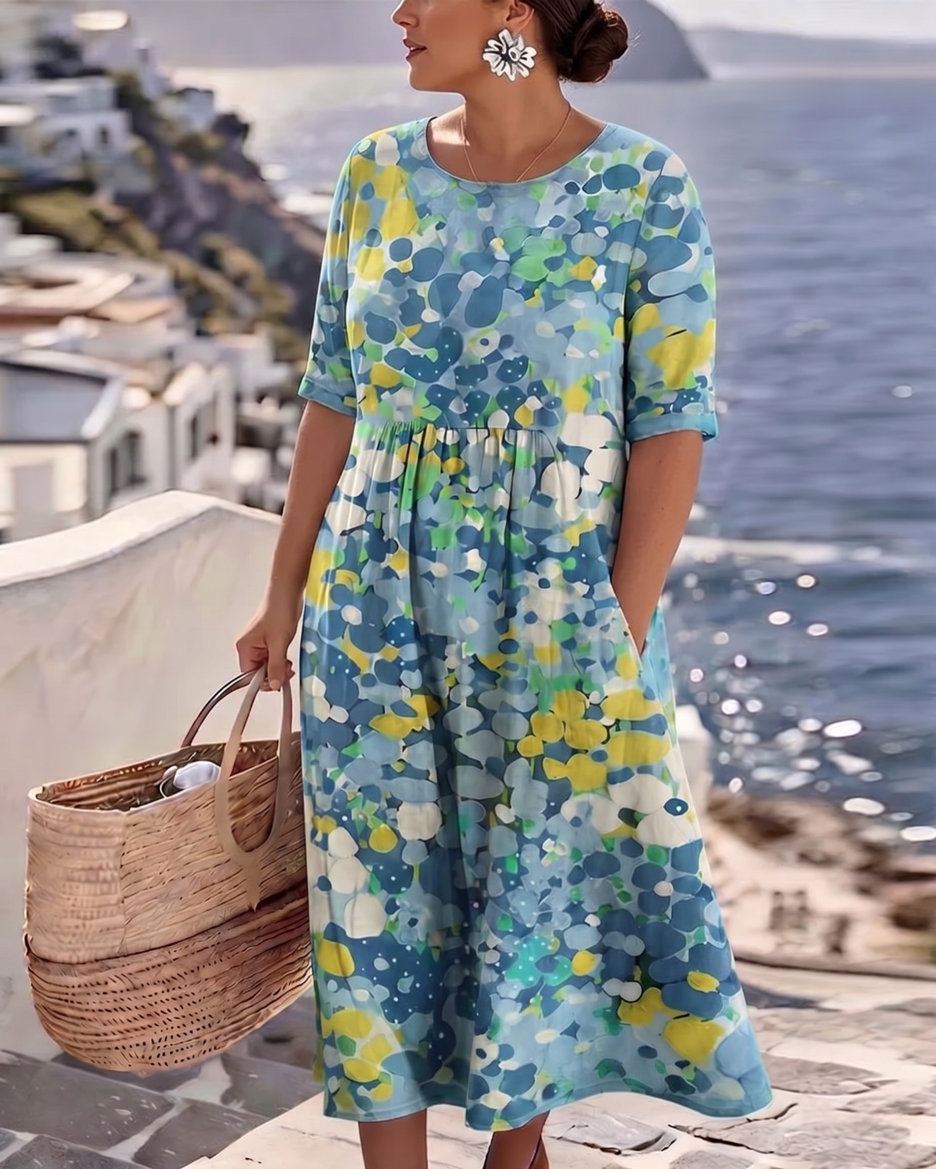 Fioralba | Vestido Midi Floral Elegante