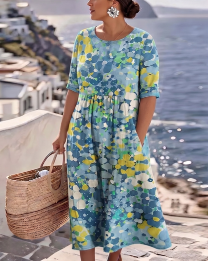 Fioralba | Vestido Midi Floral Elegante