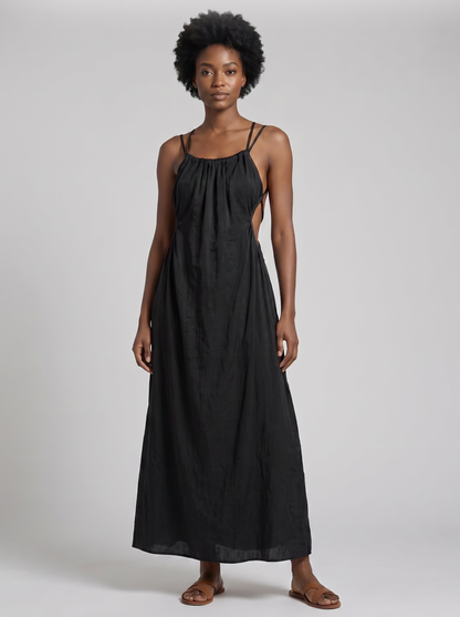 Vestido Espalda Escultural con Tirantes Ajustables