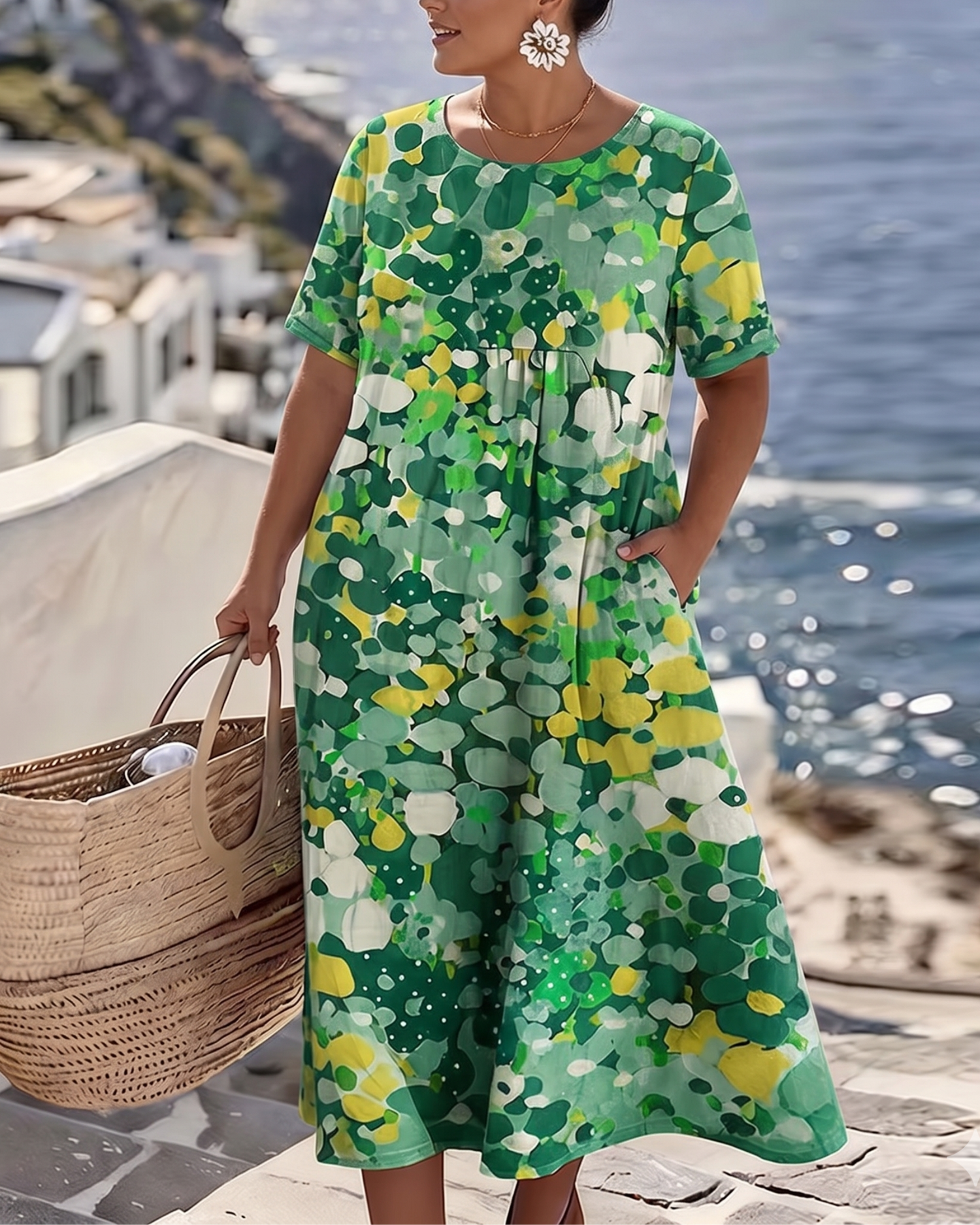 Fioralba | Vestido Midi Floral Elegante