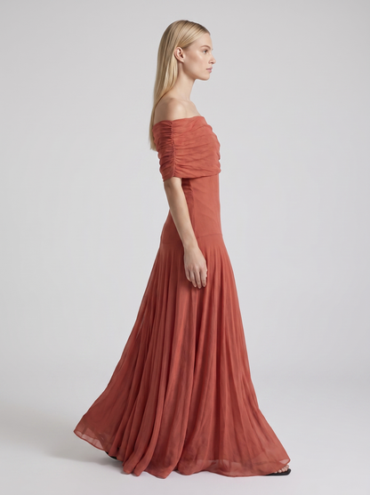 Marzia | Vestido Largo Toledo Hombros Descubiertos