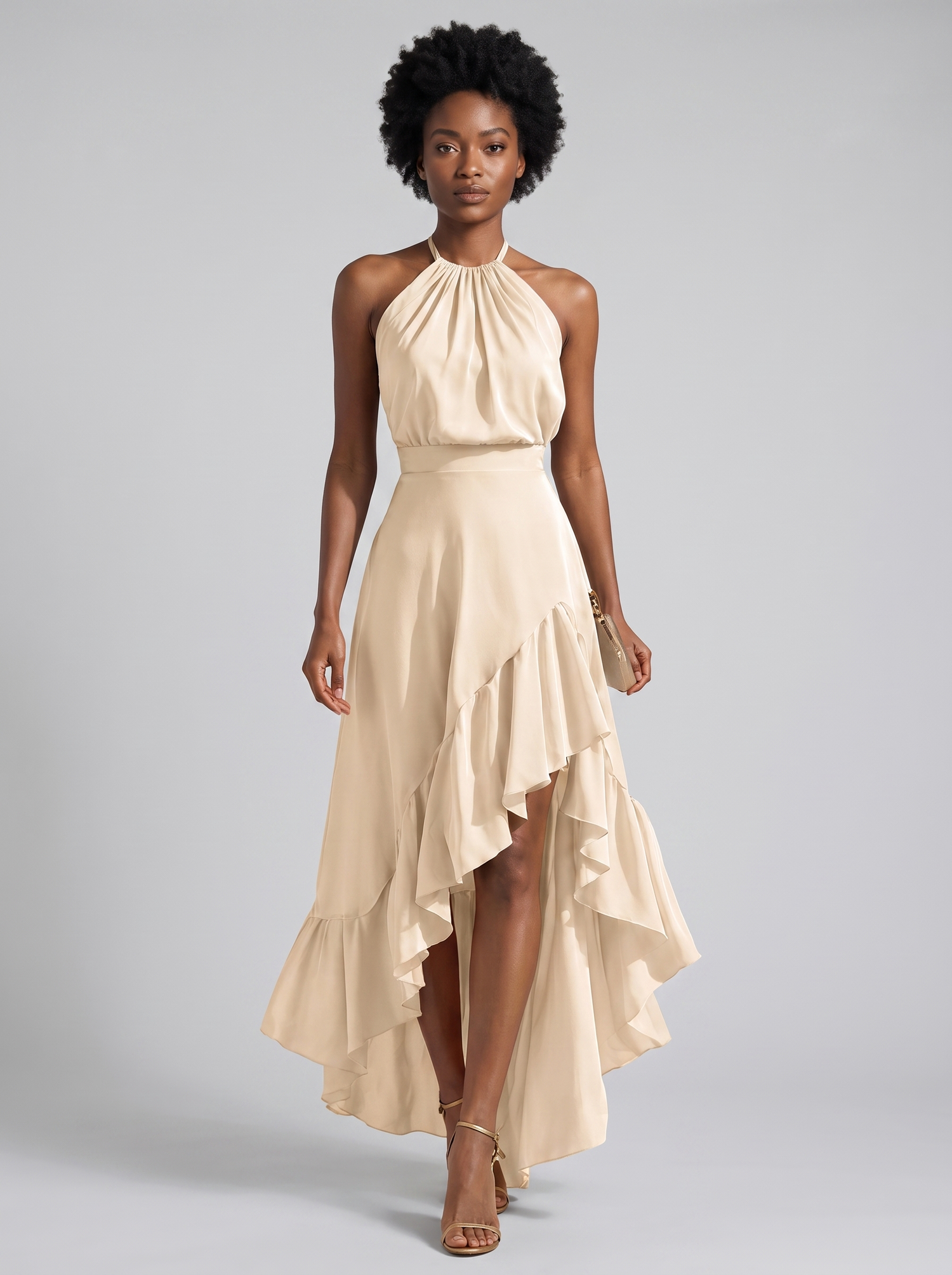Gabriella | Vestido Elegante Bajo Asimétrico