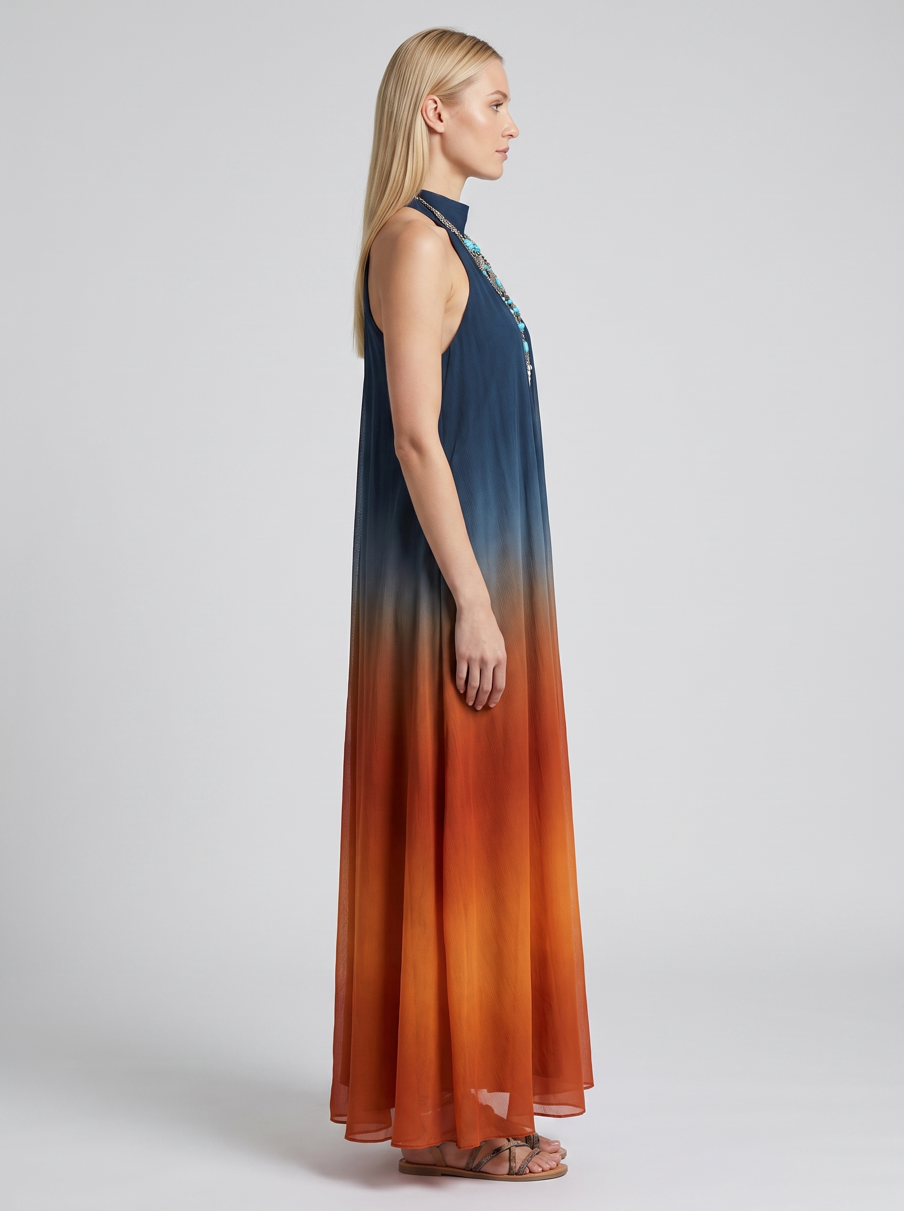 Paula | Vestido Largo Halter Degradado