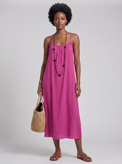 Vestido Espalda Escultural con Tirantes Ajustables