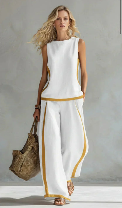 Ursula | Conjunto Chaleco y Pantalón Bicolor