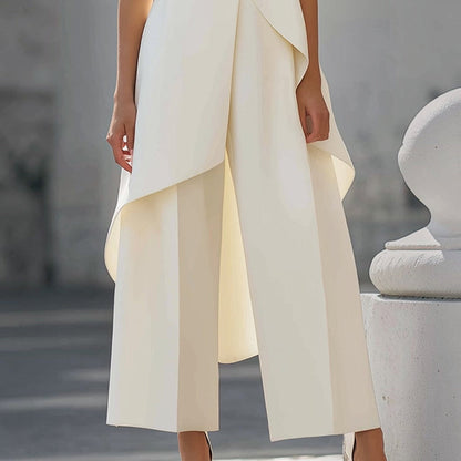 Mono Lucía | Elegante de Cuello Alto y Pantalón Ancho