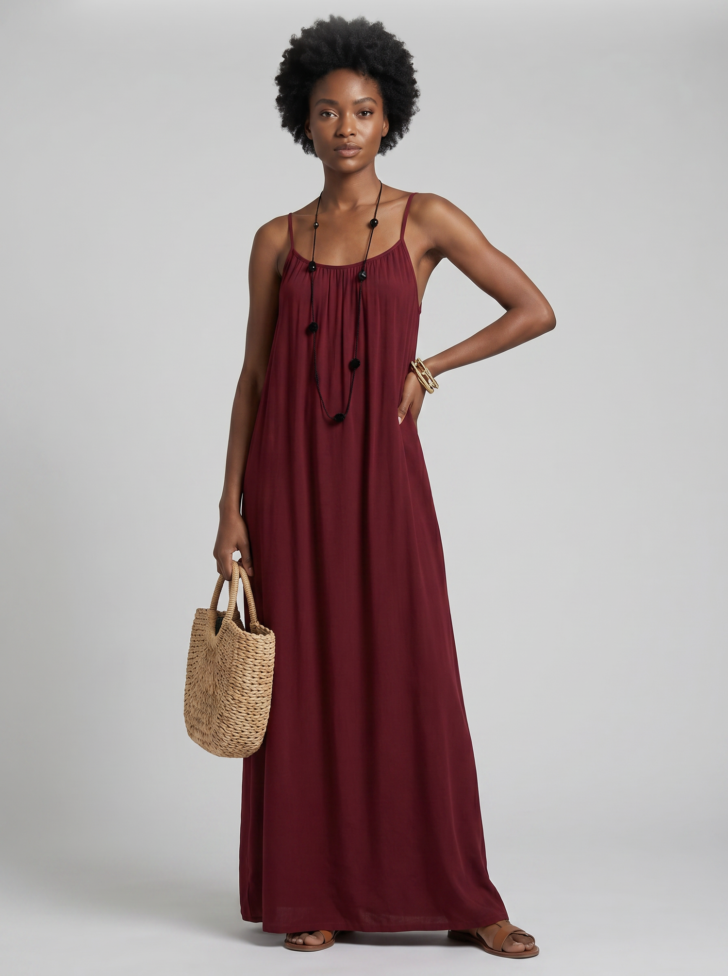 Vestido Espalda Escultural con Tirantes Ajustables