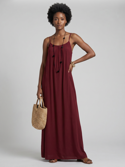 Vestido Espalda Escultural con Tirantes Ajustables