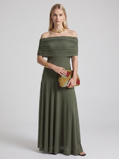 Marzia | Vestido Largo Toledo Hombros Descubiertos