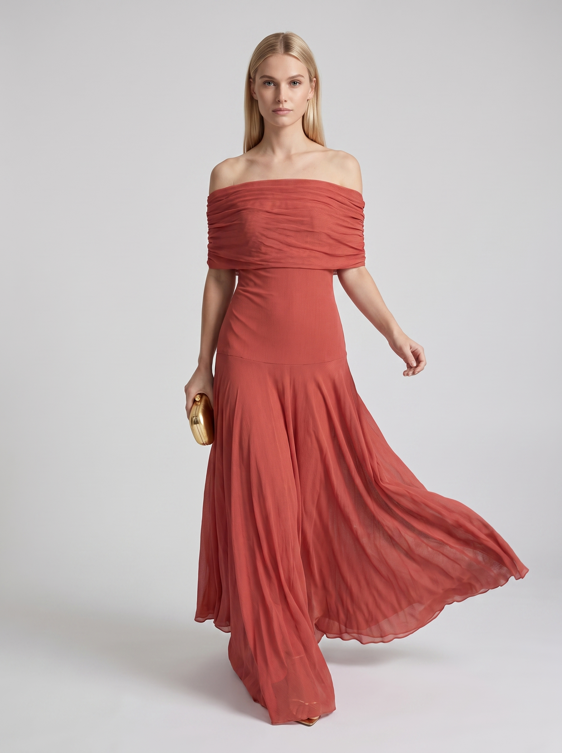Marzia | Vestido Largo Toledo Hombros Descubiertos
