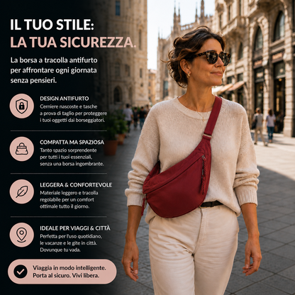 Rosa | Bolso Bandolera Burdeos