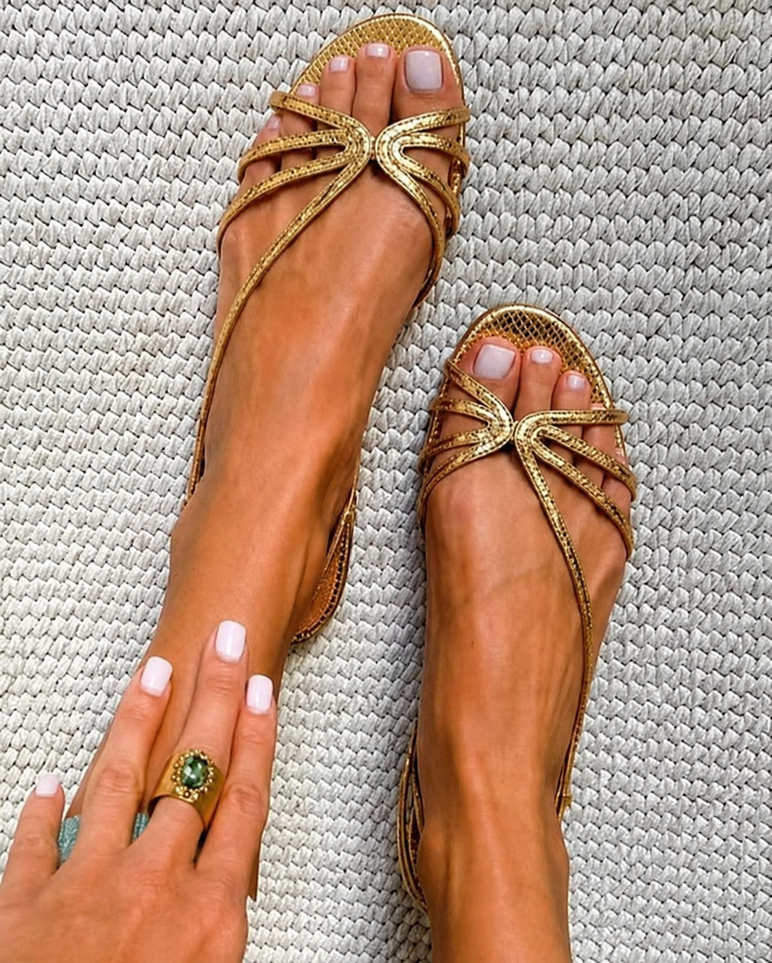 Ginevra | Sandalias Doradas