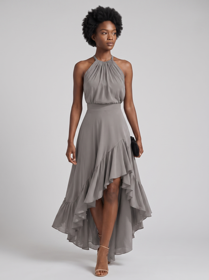 Gabriella | Vestido Elegante Bajo Asimétrico