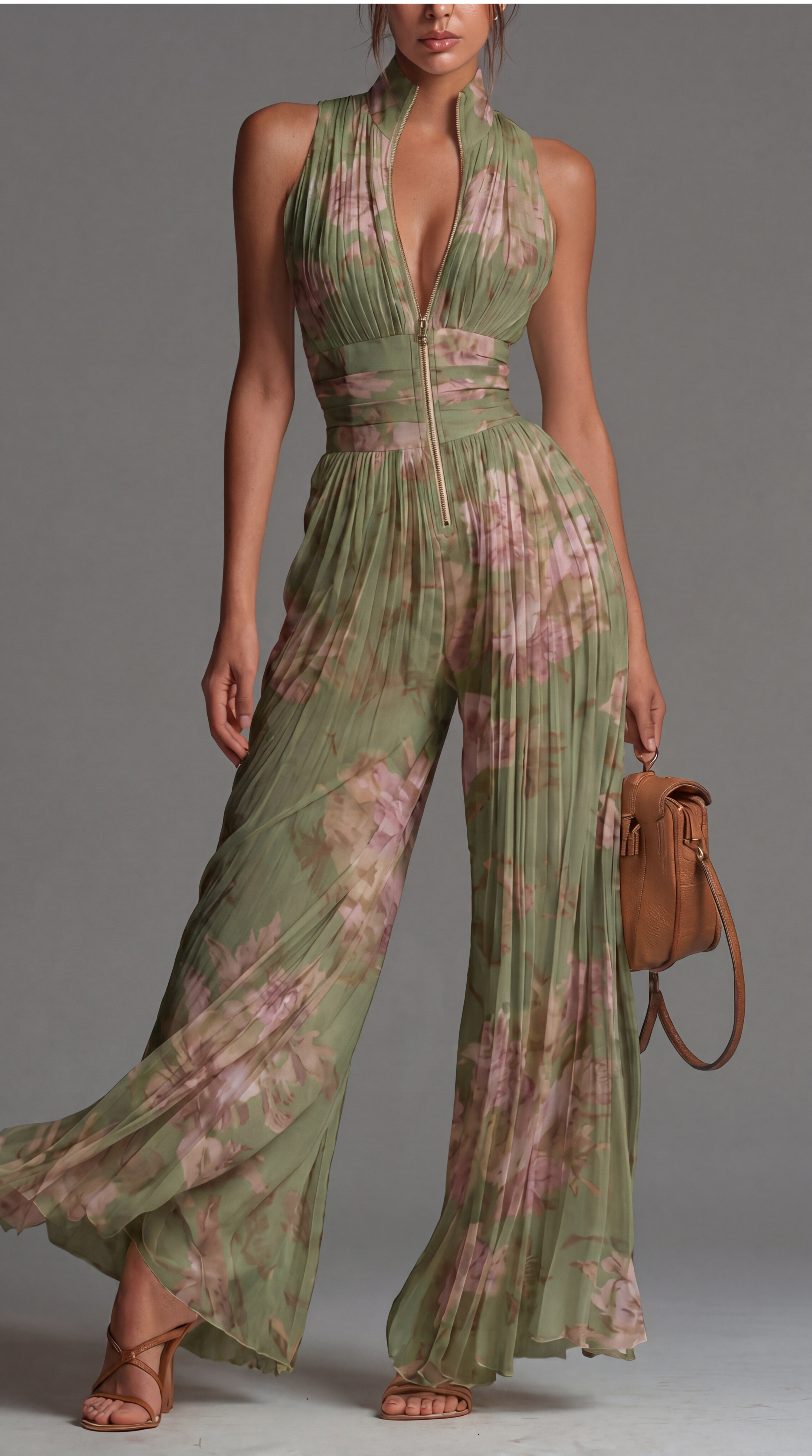 LEA — Chiffon-Jumpsuit mit Blumenmuster
