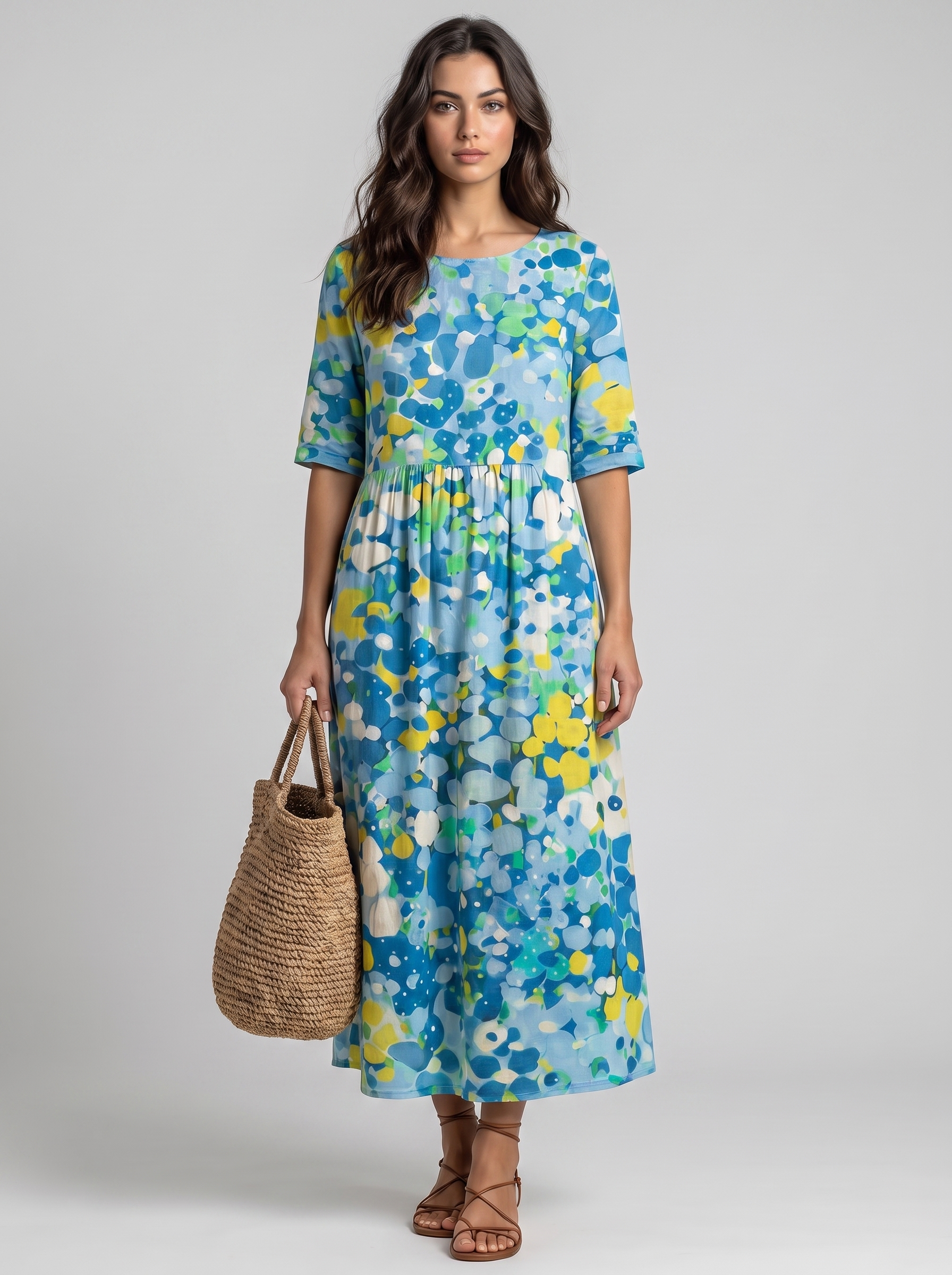 Fioralba | Vestido Midi Floral Elegante