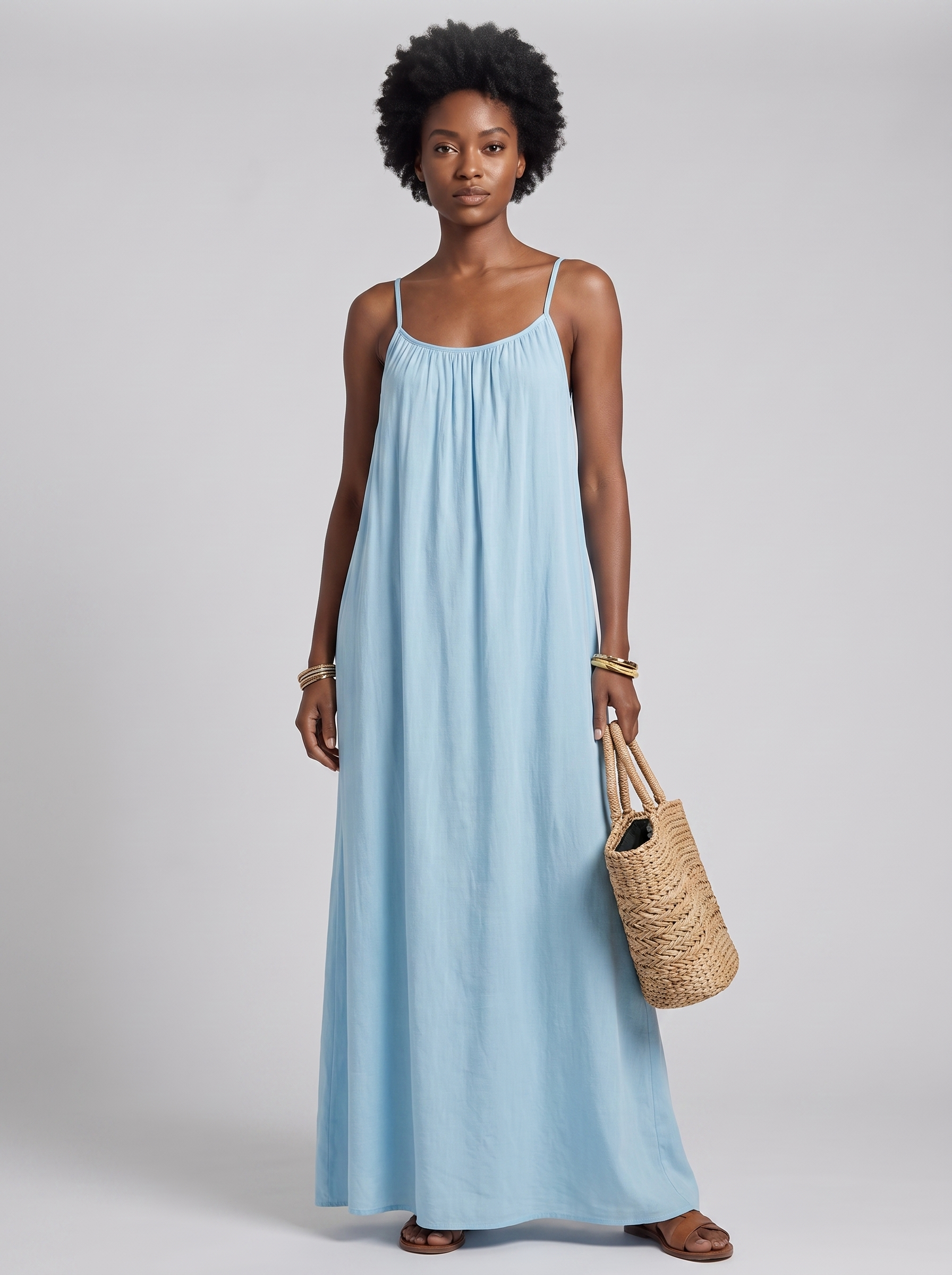 Vestido Espalda Escultural con Tirantes Ajustables