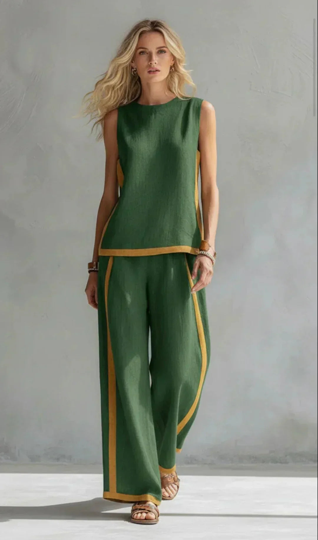 Ursula | Conjunto Chaleco y Pantalón Bicolor