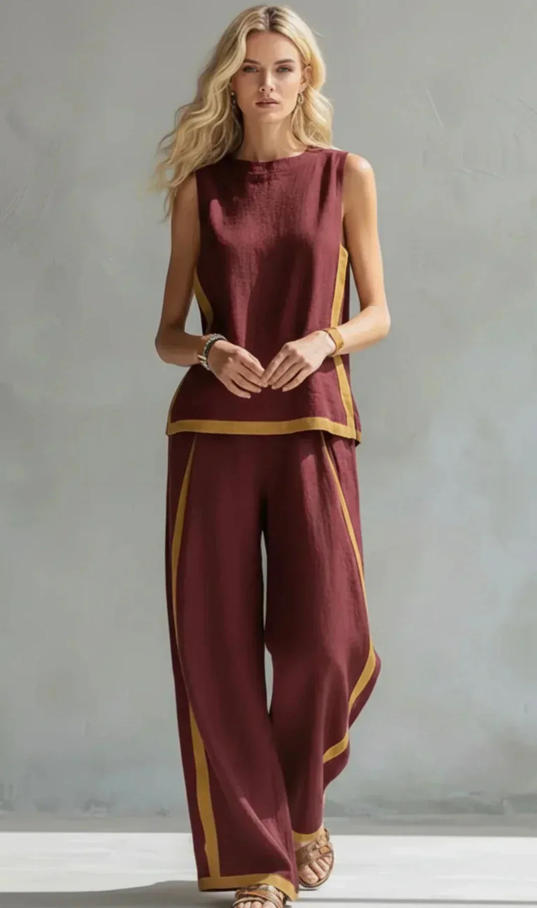 Ursula | Conjunto Chaleco y Pantalón Bicolor