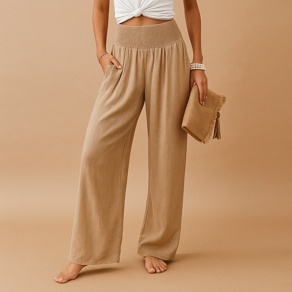 Lois | Pantalón de Lino con Cintura Elástica