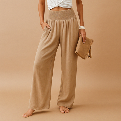 Lois | Pantalón de Lino con Cintura Elástica