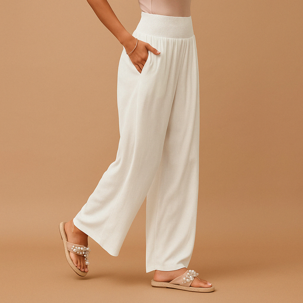 Lois | Pantalón de Lino con Cintura Elástica