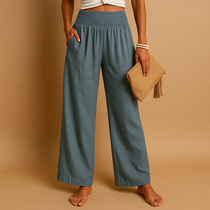 Lois | Pantalón de Lino con Cintura Elástica