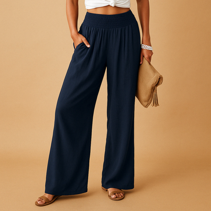Lois | Pantalón de Lino con Cintura Elástica