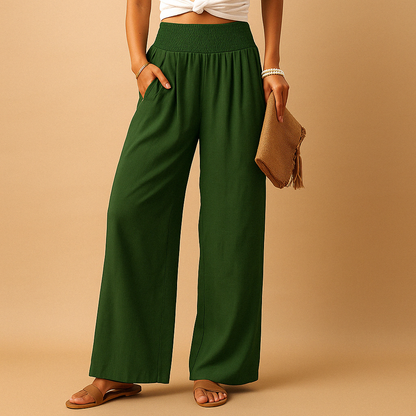 Lois | Pantalón de Lino con Cintura Elástica