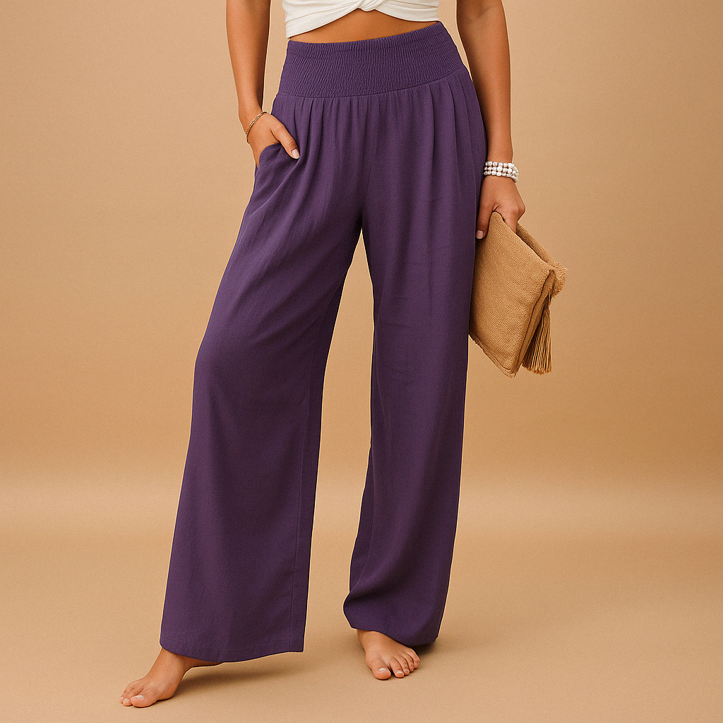Lois | Pantalón de Lino con Cintura Elástica