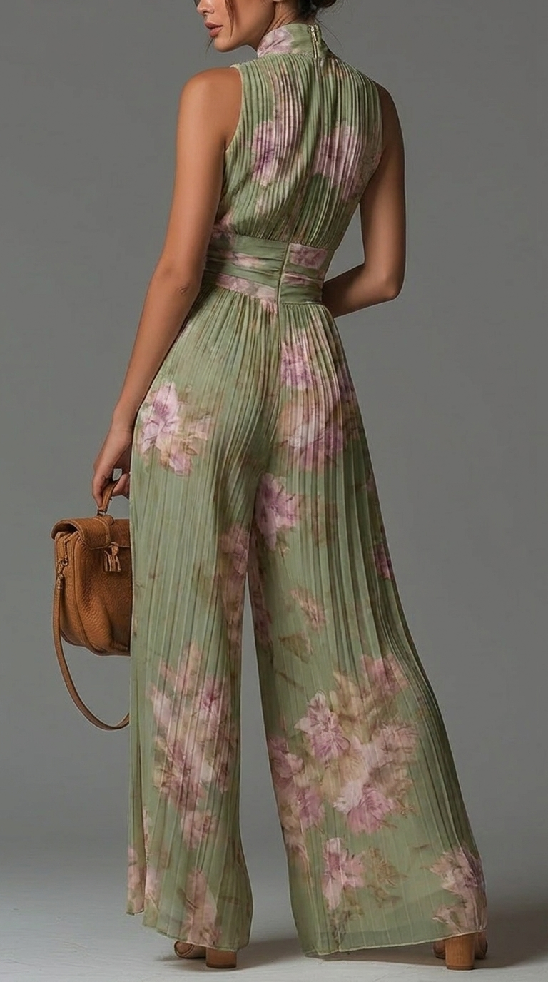 LEA — Chiffon-Jumpsuit mit Blumenmuster