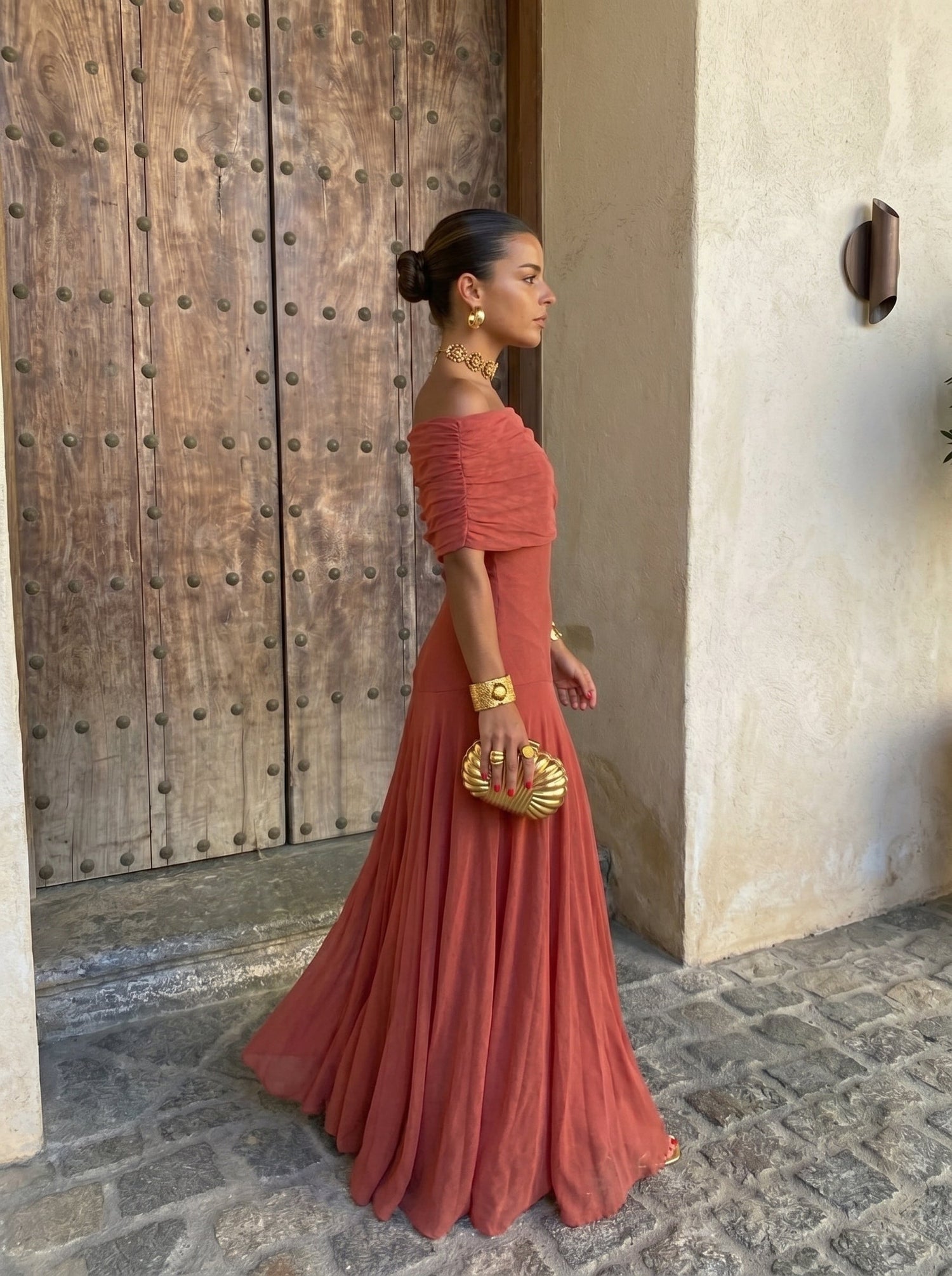 Marzia | Vestido Largo Toledo Hombros Descubiertos
